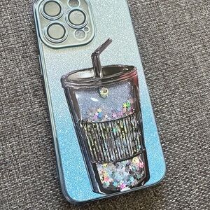 Blue Glitter Phone Case iPhone 15Pro Max